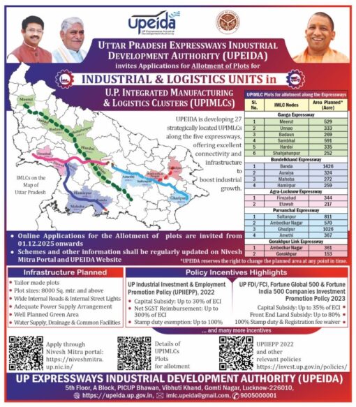 UPIMLCs प्लॉट आवंटन गाइडलाइंस