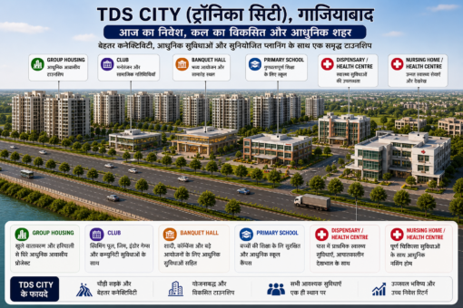 TDS City Ghaziabad future development with group housing, school, hospital and commercial plots by UPSIDA 2026